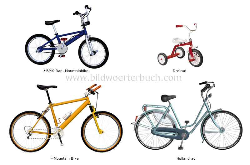 Beispiele für Fahrräder Bild